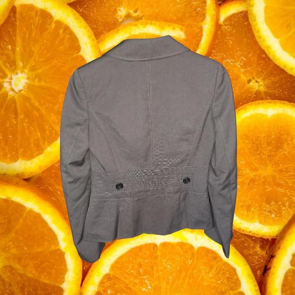 Ann Taylor 2 Button‎ Fitted Gray Blazer Size 2 - Picture 3 of 5